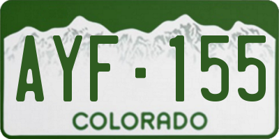 CO license plate AYF155