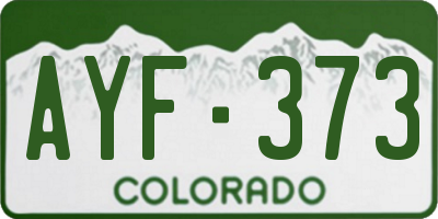 CO license plate AYF373