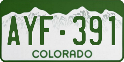 CO license plate AYF391