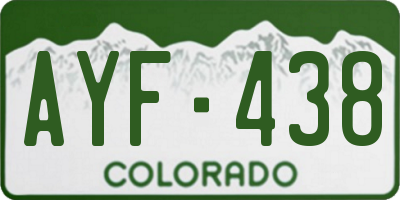 CO license plate AYF438