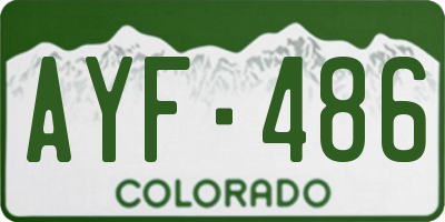CO license plate AYF486