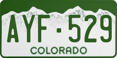 CO license plate AYF529