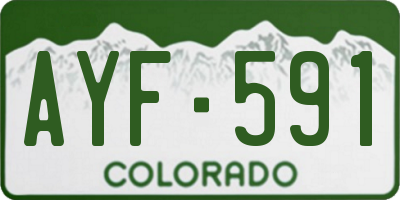 CO license plate AYF591