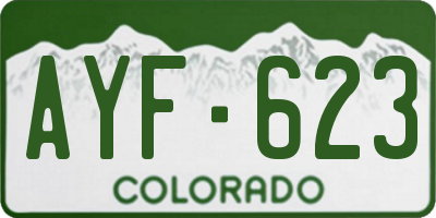 CO license plate AYF623