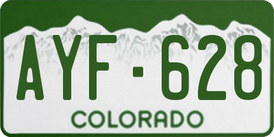 CO license plate AYF628