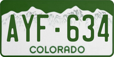 CO license plate AYF634