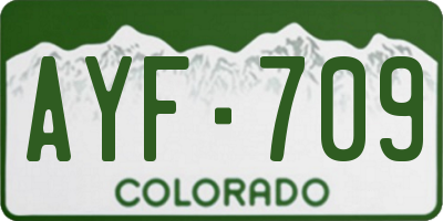 CO license plate AYF709