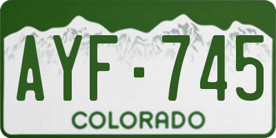 CO license plate AYF745
