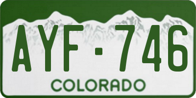 CO license plate AYF746
