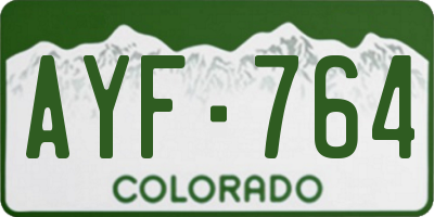 CO license plate AYF764