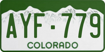 CO license plate AYF779