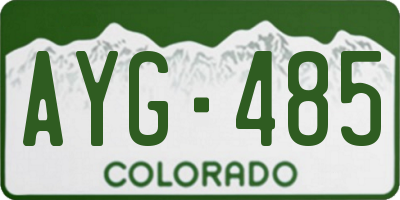 CO license plate AYG485