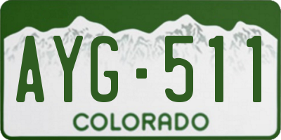 CO license plate AYG511