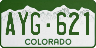 CO license plate AYG621