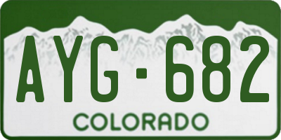 CO license plate AYG682