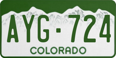 CO license plate AYG724