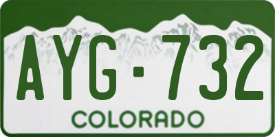 CO license plate AYG732