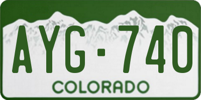 CO license plate AYG740
