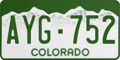 CO license plate AYG752
