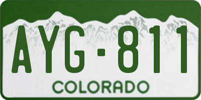 CO license plate AYG811