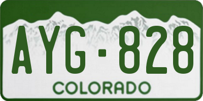 CO license plate AYG828