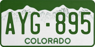 CO license plate AYG895
