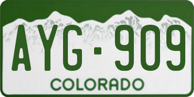 CO license plate AYG909