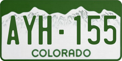 CO license plate AYH155