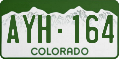 CO license plate AYH164