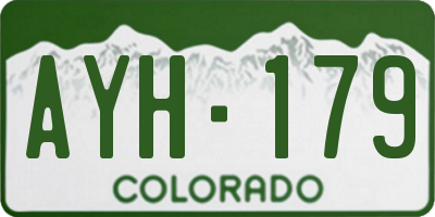 CO license plate AYH179