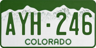 CO license plate AYH246