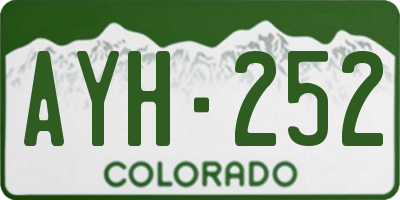 CO license plate AYH252