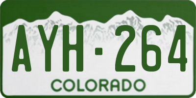 CO license plate AYH264