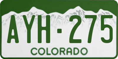 CO license plate AYH275