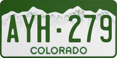 CO license plate AYH279