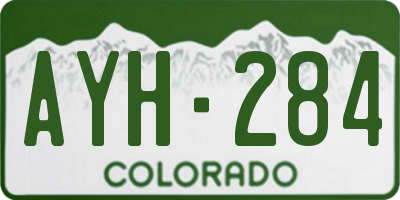 CO license plate AYH284
