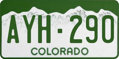 CO license plate AYH290