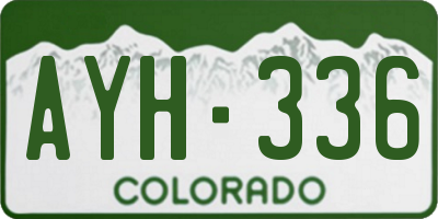 CO license plate AYH336