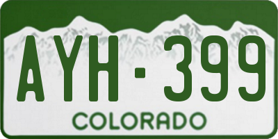 CO license plate AYH399