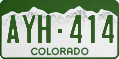 CO license plate AYH414