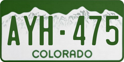 CO license plate AYH475