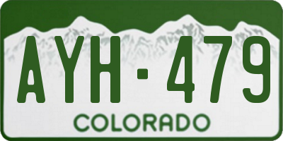 CO license plate AYH479
