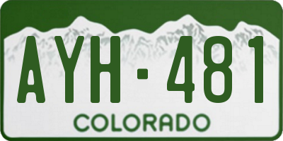 CO license plate AYH481