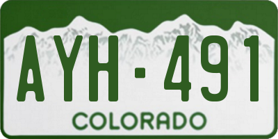 CO license plate AYH491