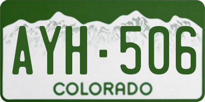 CO license plate AYH506