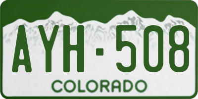 CO license plate AYH508