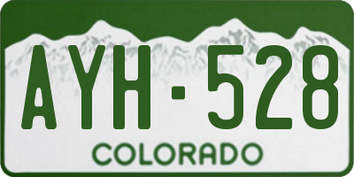 CO license plate AYH528