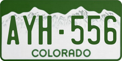 CO license plate AYH556