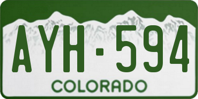 CO license plate AYH594