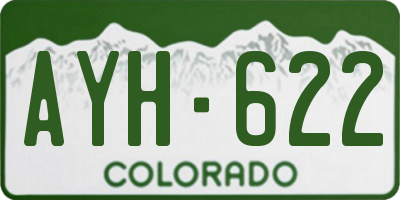 CO license plate AYH622